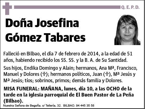 GOMEZ TABARES,JOSEFINA