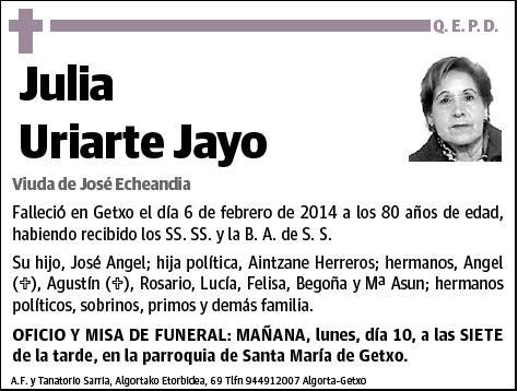 URIARTE JAYO,JULIA