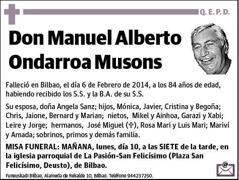 ONDARROA MUSONS,MANUEL ALBERTO