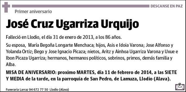 UGARRIZA URQUIJO,JOSE CRUZ