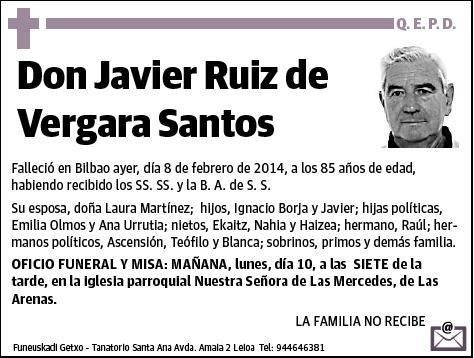 RUIZ DE VERGARA SANTOS,JAVIER