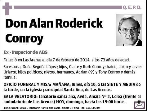 RODERICK CONROY,ALAN