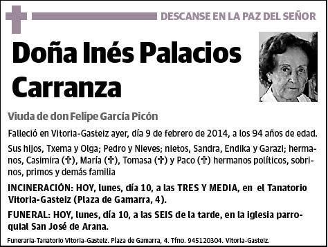 PALACIOS CARRANZA,INES