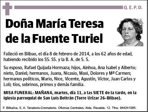 DE LA FUENTE TURIEL,MARIA TERESA