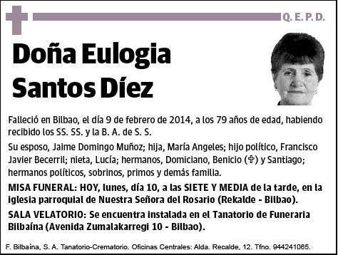 SANTOS DIEZ,EULOGIA