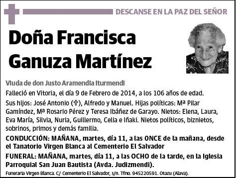 GANUZA MARTINEZ,FRANCISCA