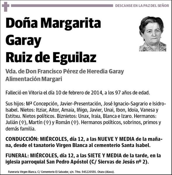 GARAY RUIZ DE EGUILAZ,MARGARITA