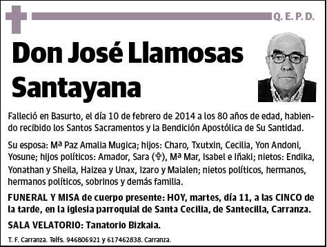 LLAMOSAS SANTAYANA,JOSE