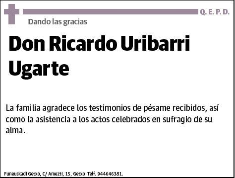 URIBARRI UGARTE,RICARDO