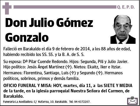 GOMEZ GONZALO,JULIO