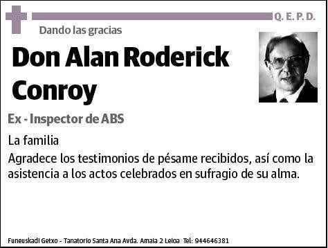 RODERICK CONROY,ALAN