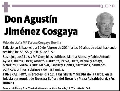 JIMENEZ COSGAYA,AGUSTIN