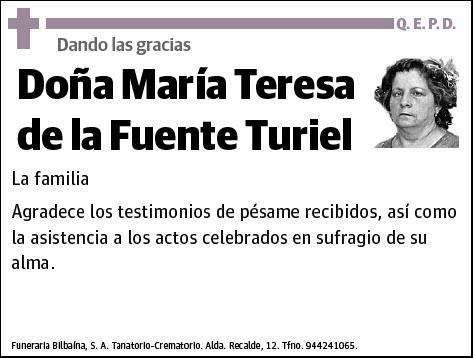 DE LA FUENTE TURIEL,MARIA TERESA