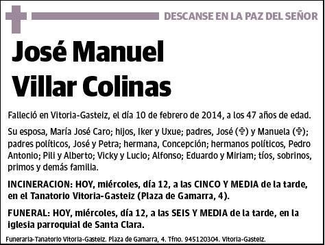 VILLAR COLINAS,JOSE MANUEL