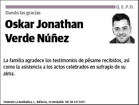 VERDE NUÑEZ,OSKAR JONATHAN