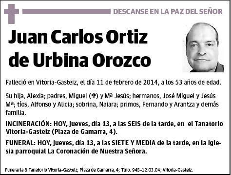 ORTIZ DE URBINA OROZCO,JUAN CARLOS