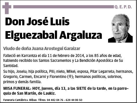 ELGUEZABAL ARGALUZA,JOSE LUIS