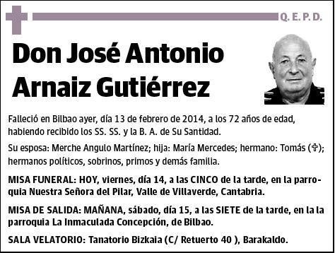 ARNAIZ GUTIERREZ,JOSE ANTONIO