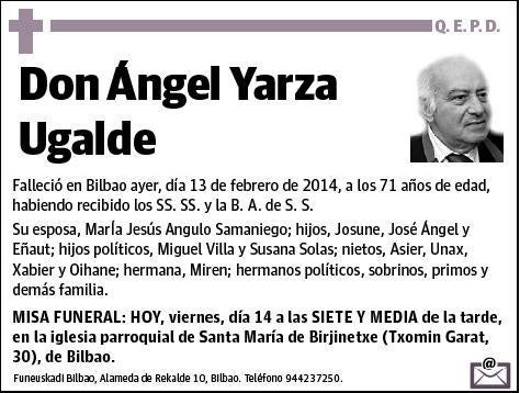 YARZA UGALDE,ANGEL