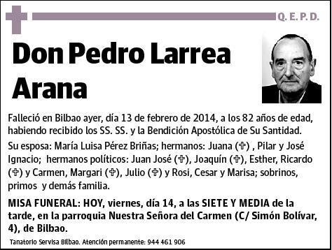 LARREA ARANA,PEDRO