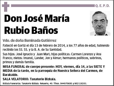 RUBIO BAÑOS,JOSE MARIA