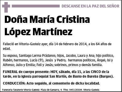 LOPEZ MARTINEZ,MARIA CRISTINA