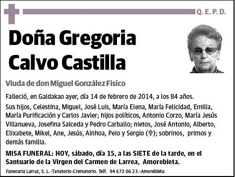 CALVO CASTILLA,GREGORIA