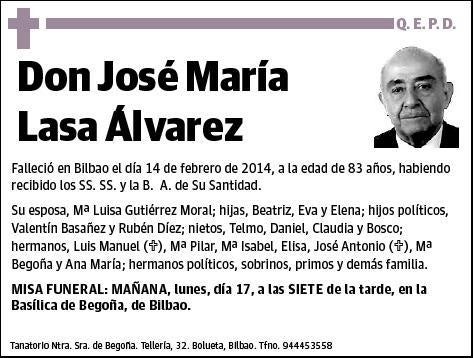 LASA ALVAREZ,JOSE MARIA