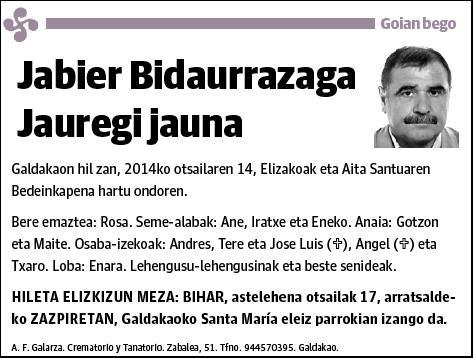 BIDAURRAZAGA JAUREGI,JABIER