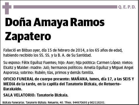 RAMOS ZAPATERO,AMAYA