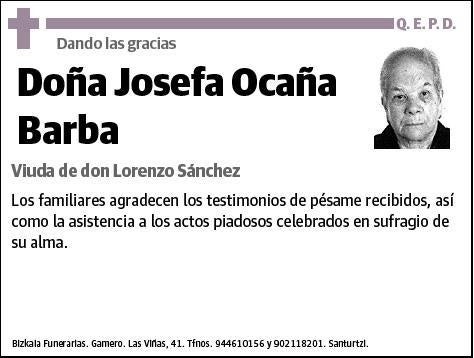 OCAÑA BARBA,JOSEFA