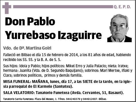 YURREBASO IZAGUIRRE,PABLO