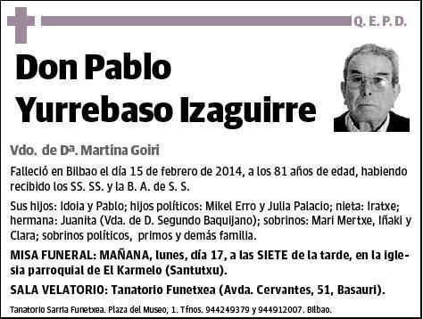 YURREBASO IZAGUIRRE,PABLO