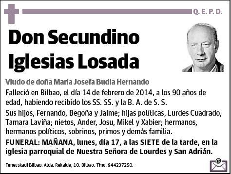 IGLESIAS LOSADA,SECUNDINO