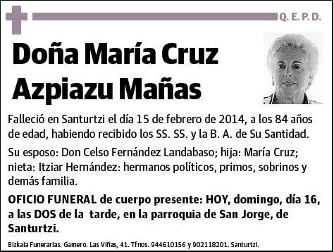 AZPIAZU MAÑAS,MARIA CRUZ