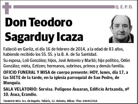 SAGARDUY ICAZA,TEODORO