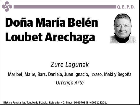 LOUBET ARECHAGA,MARIA BELEN