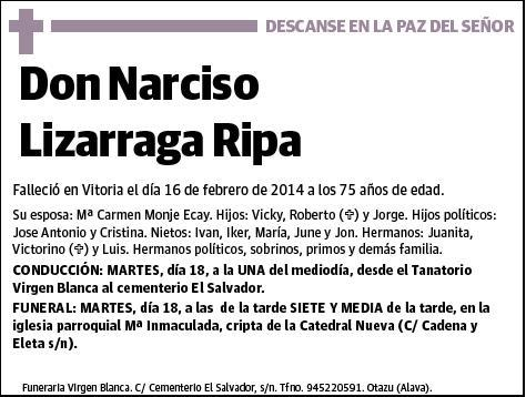 LIZARRAGA RIPA,NARCISO