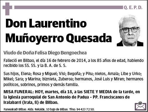 MUÑOYERRO QUESADA,LAURENTINO