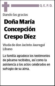 CRESPO DIEZ,MARIA CONCEPCION