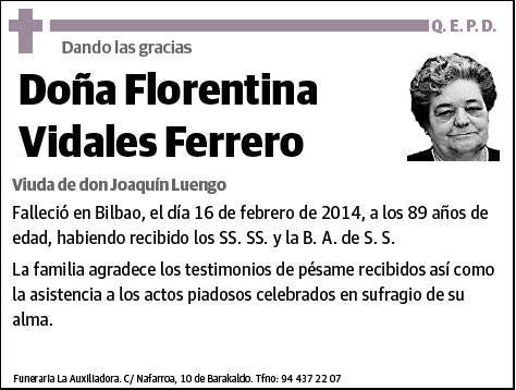 VIDALES FERRERO,FLORENTINA