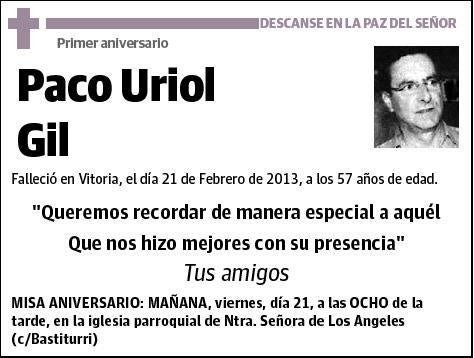 URIOL GIL,PACO