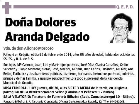 ARANDA DELGADO,DOLORES