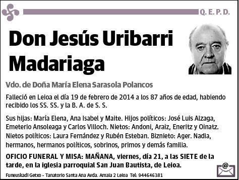 URIBARRI MADARIAGA,JESUS