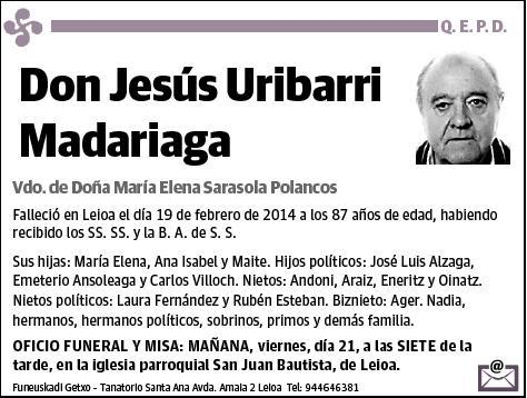 URIBARRI MADARIAGA,JESUS