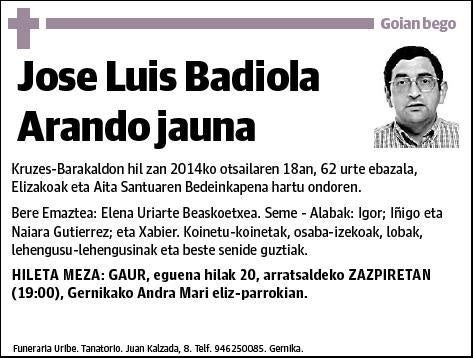 BADIOLA ARANDO,JOSE LUIS