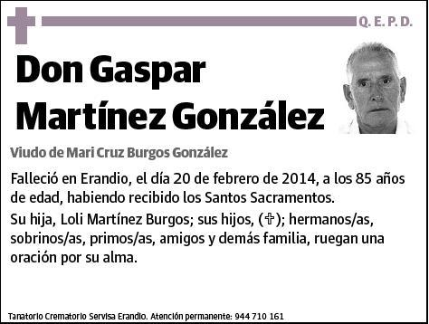 MARTINEZ GONZALEZ,GASPAR