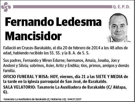 LEDESMA MANCISIDOR,FERNANDO