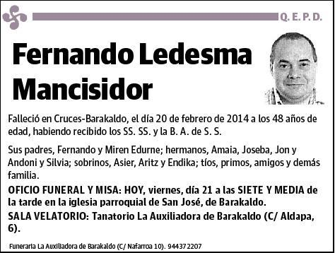 LEDESMA MANCISIDOR,FERNANDO