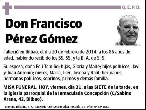 PEREZ GOMEZ,FRANCISCO